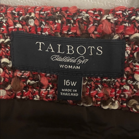 Talbots Wool Red Tweed Pencil Skirt $119 - Picture 3 of 9